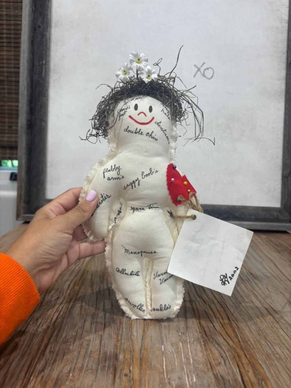 Vintage Handmade Over The Hill Doll Folk Art Cloth Gag Gift Aging Humor 2002